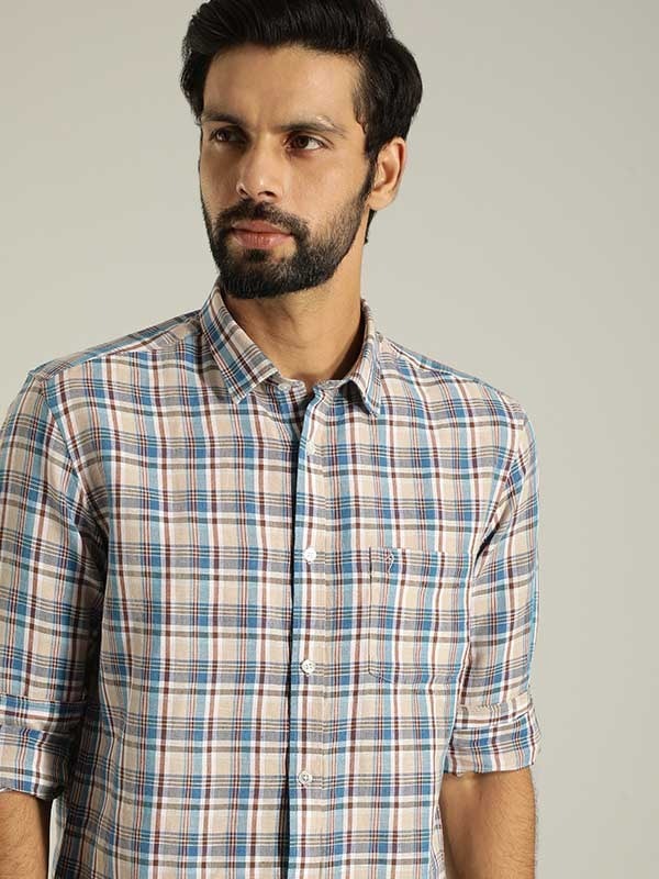 Indian Terrain Men Checkered Multicolor Shirt